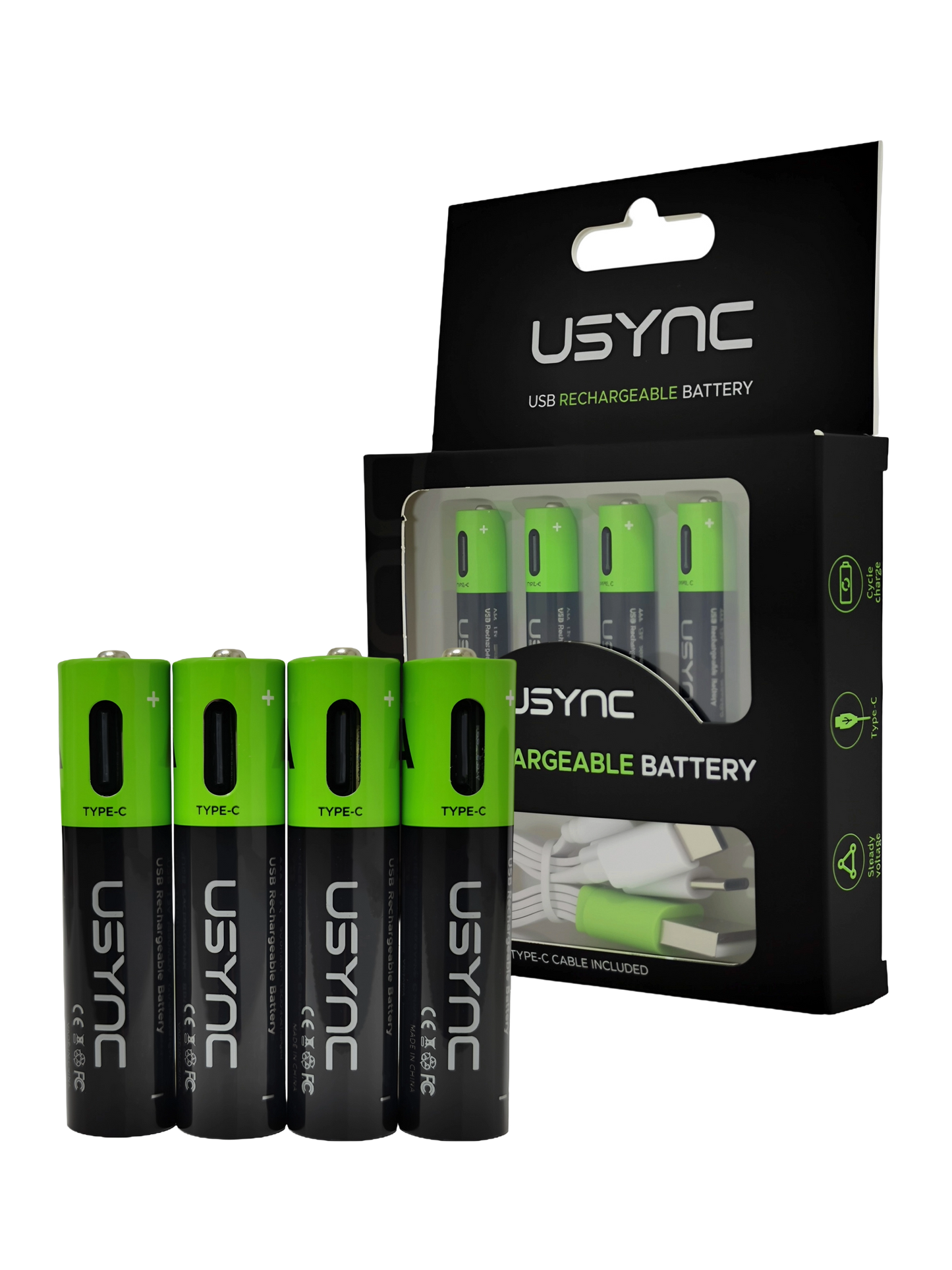 AAA rechargeable batteries 4 Pack<br/>750MWh – 500mAh