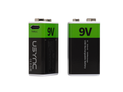 9V rechargeable batteries 2 Pack<br/>3000MWh – 500mAh