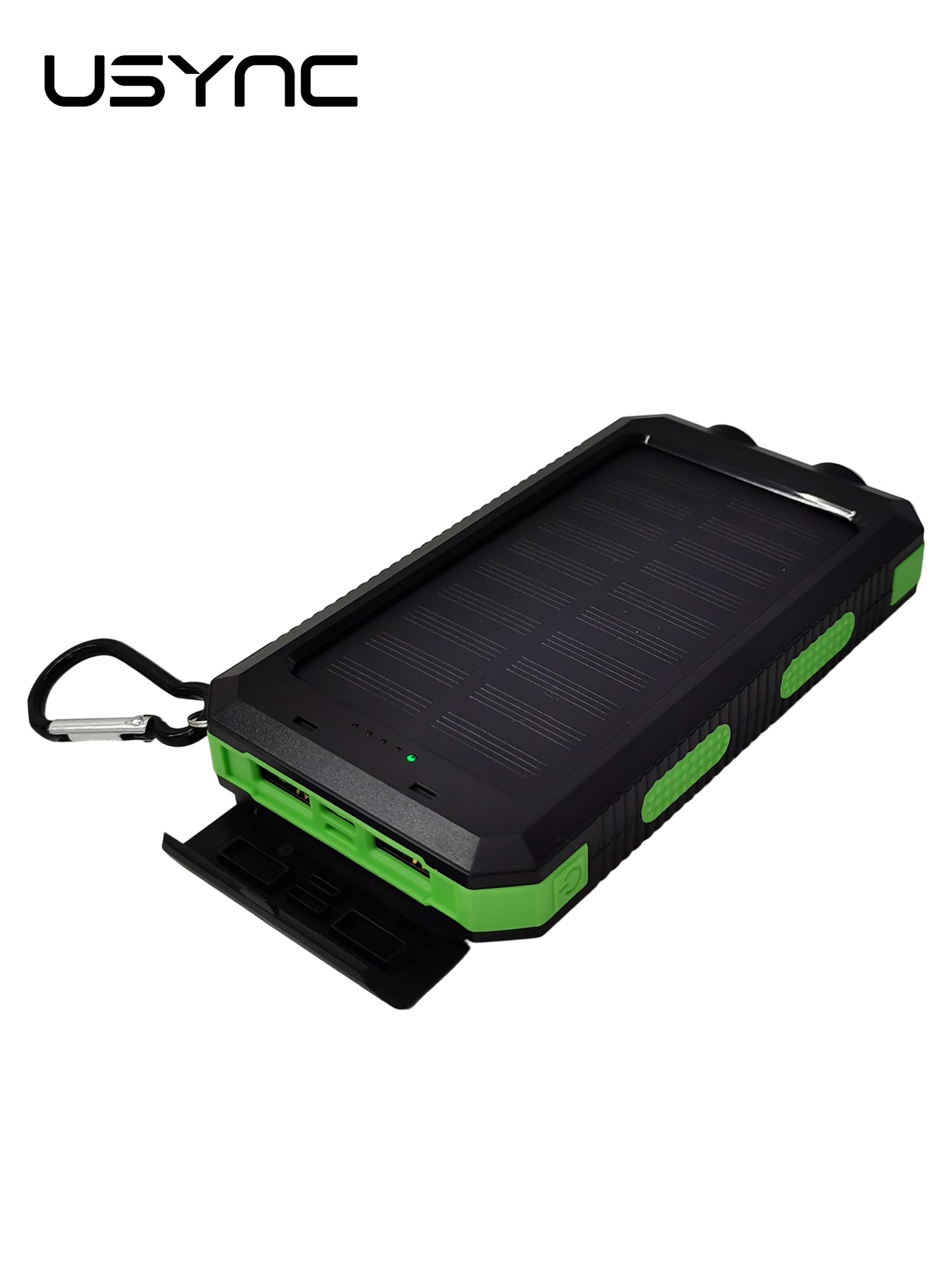 Solar Power Bank - 10,000 mAh - Over charging protection 2 x USB, 1 x USB-C