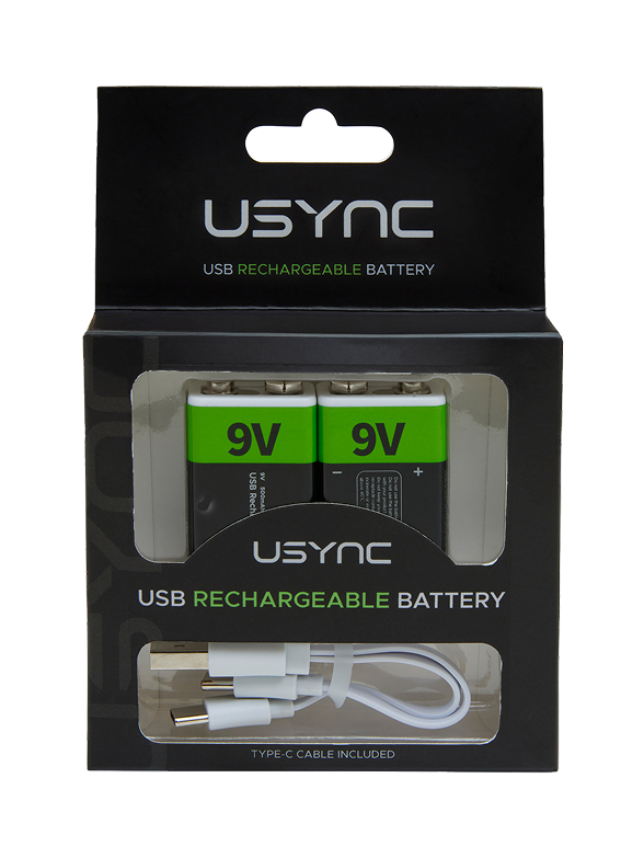9V rechargeable batteries 2 Pack<br/>3000MWh – 500mAh