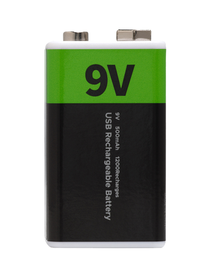 9V rechargeable batteries 2 Pack<br/>3000MWh – 500mAh